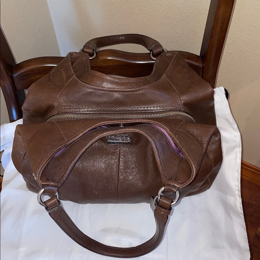 Coach Y2K Madison Maggie 16503 Chocolate Leather Shoulder Bag - Picture 8 of 16